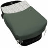 Colcha para Capazo con Lazos en tejido polipiel muy suave color verde. Para el babero pelo estampado Altea