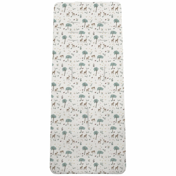 Colchoneta para silla en tejido batista estampada diseño Benny y Bambi