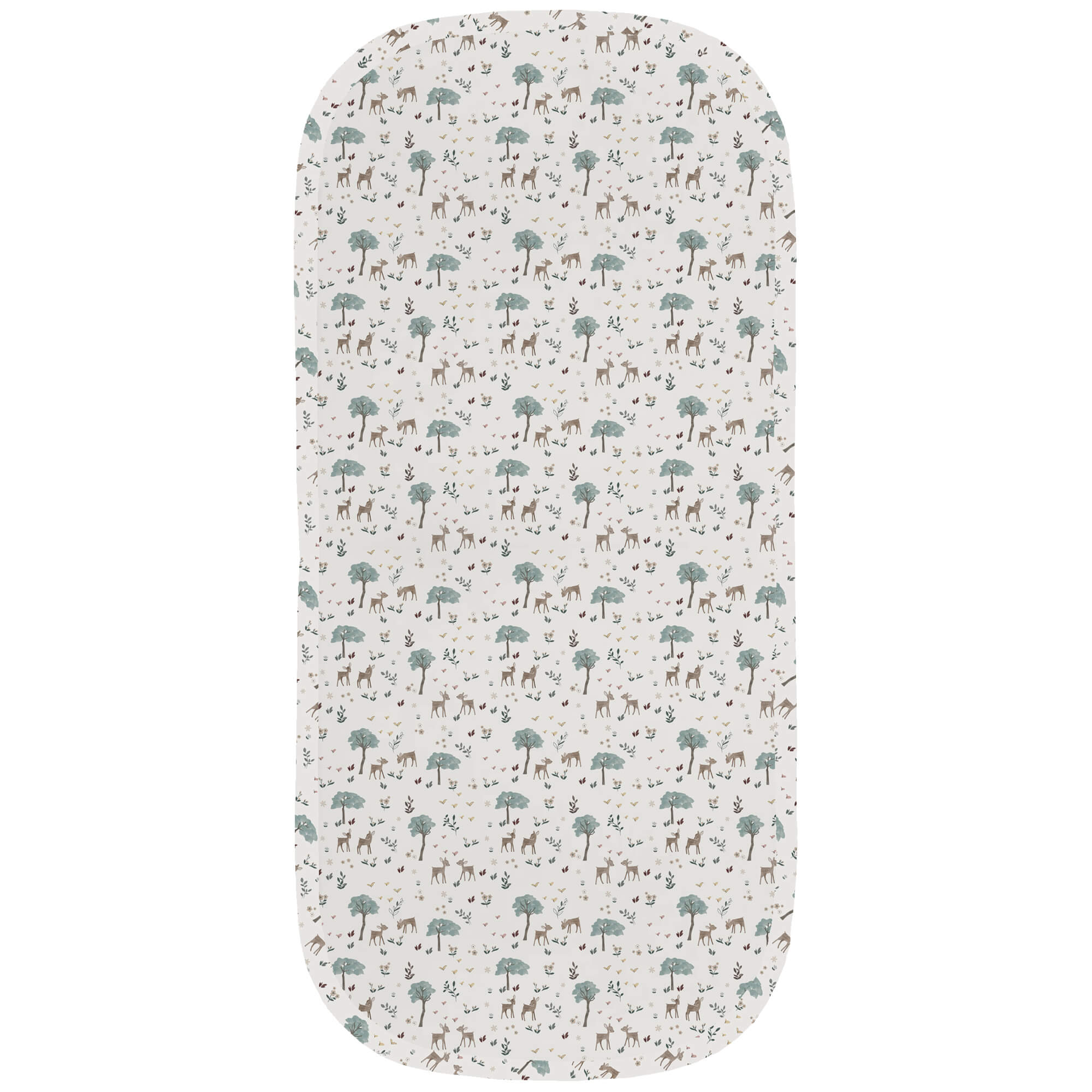 Colchoneta capazo Benny y Bambi Colchoneta para capazo en tejido batista estampada Benny y Bambi