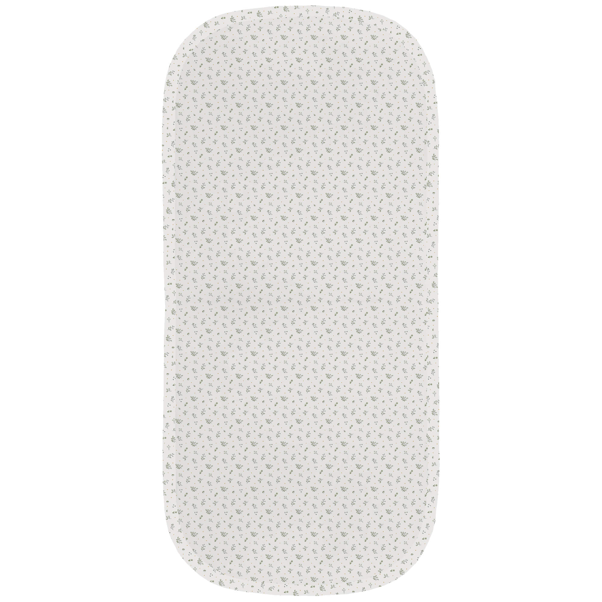 Colchoneta para capazo en tejido batista estampada Luan verde