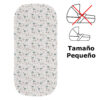 Colchoneta para capazo modelo pequeña en tejido batista estampada Benny y Bambi