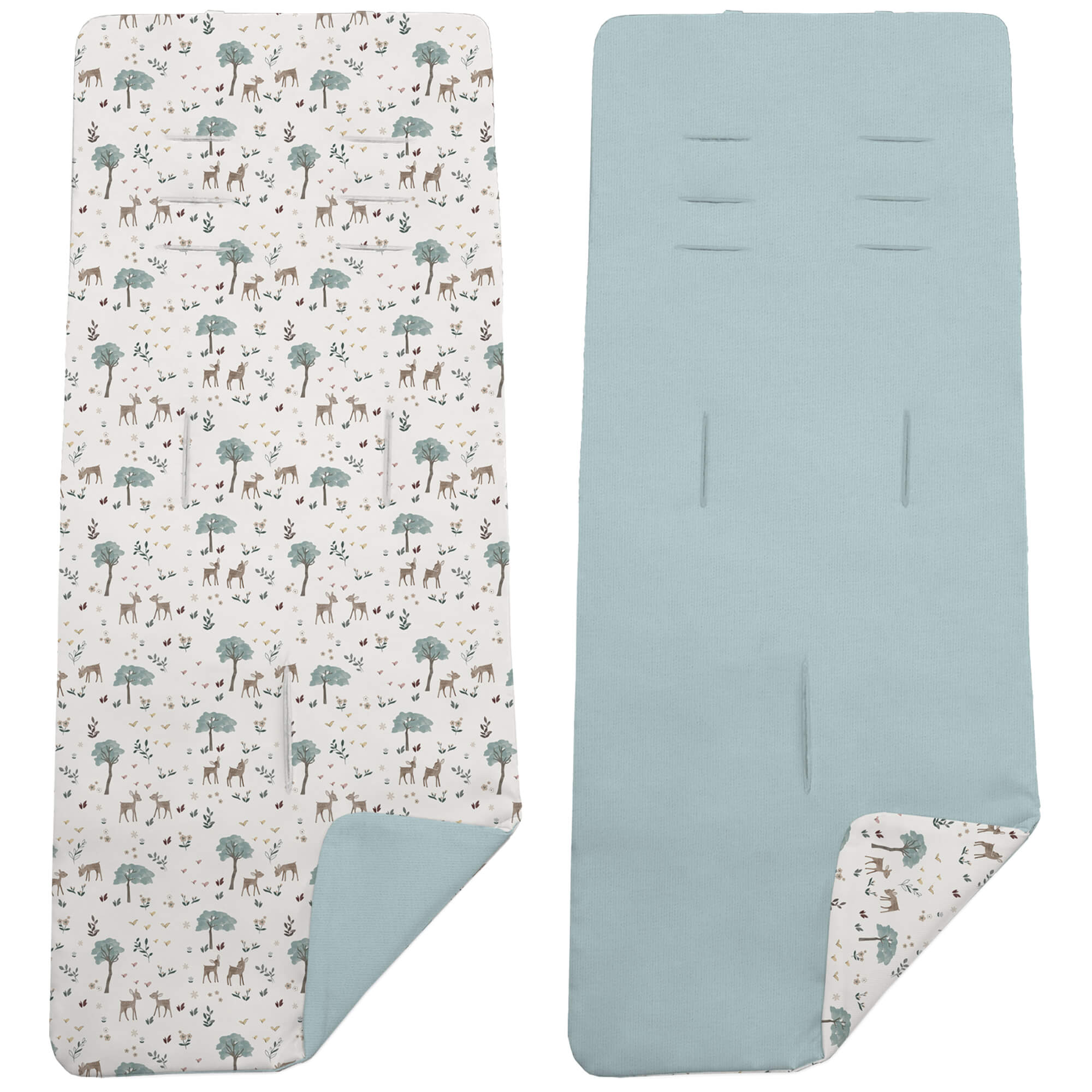 Colchoneta para silla reversible en villela blue y estampado Benny Colchoneta para silla reversible por un lado en villela de algodón color blue y por el otro lado batista estampada diseño Benny