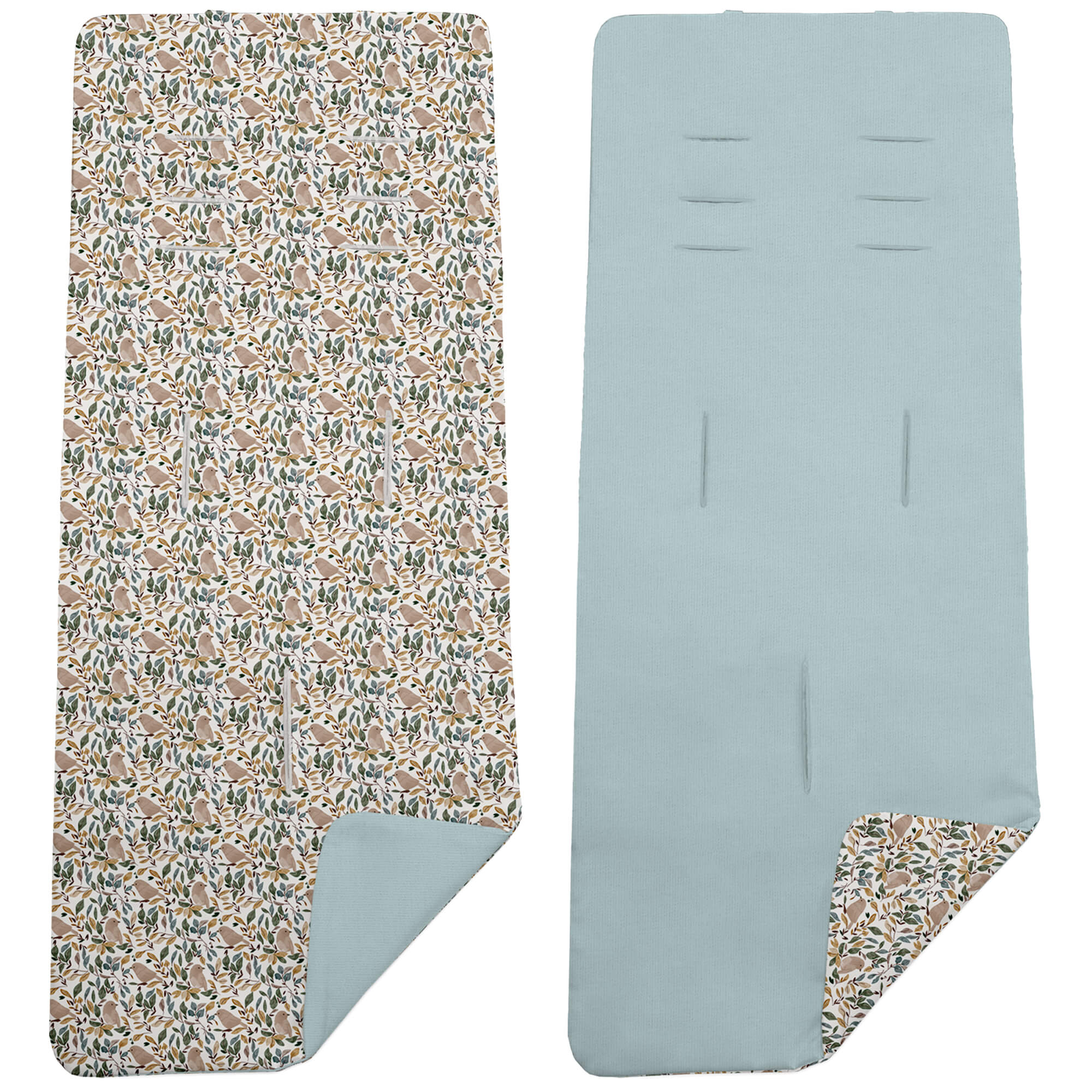 Colchoneta para silla reversible en villela blue y estampado Daren Colchoneta para silla reversible por un lado en villela de algodón color blue y por el otro lado batista estampada diseño Daren