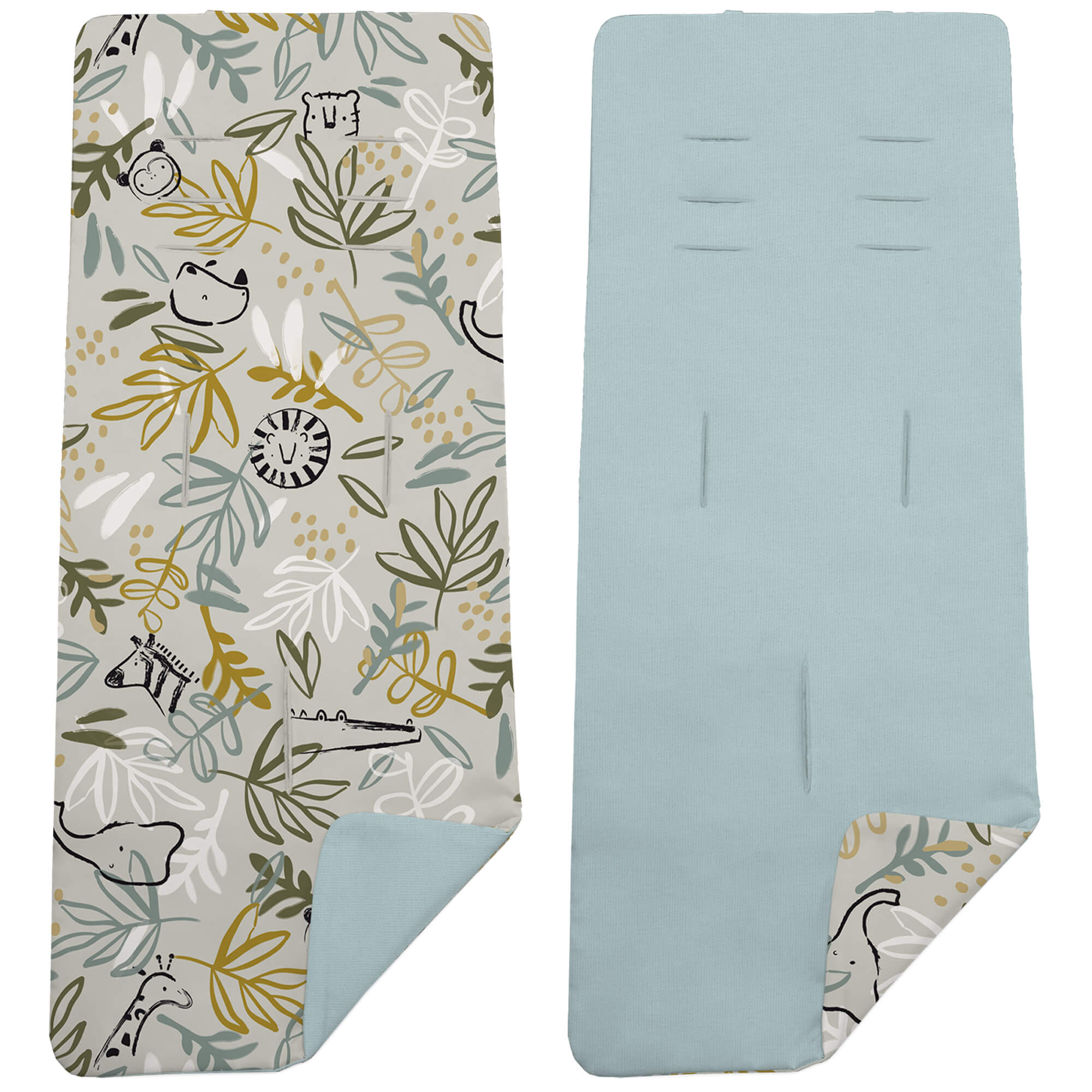 Colchoneta para silla reversible en villela blue y estampado Marco Colchoneta para silla reversible por un lado en villela de algodón color blue y por el otro lado batista estampada diseño Marco