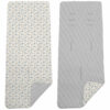 Colchoneta para silla reversible por un lado en villela de algodón color gris y por el otro lado batista estampada diseño Gala