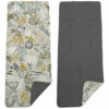 Colchoneta para silla reversible por un lado en villela de algodón color gris marengo y por el otro lado batista estampada diseño Marco