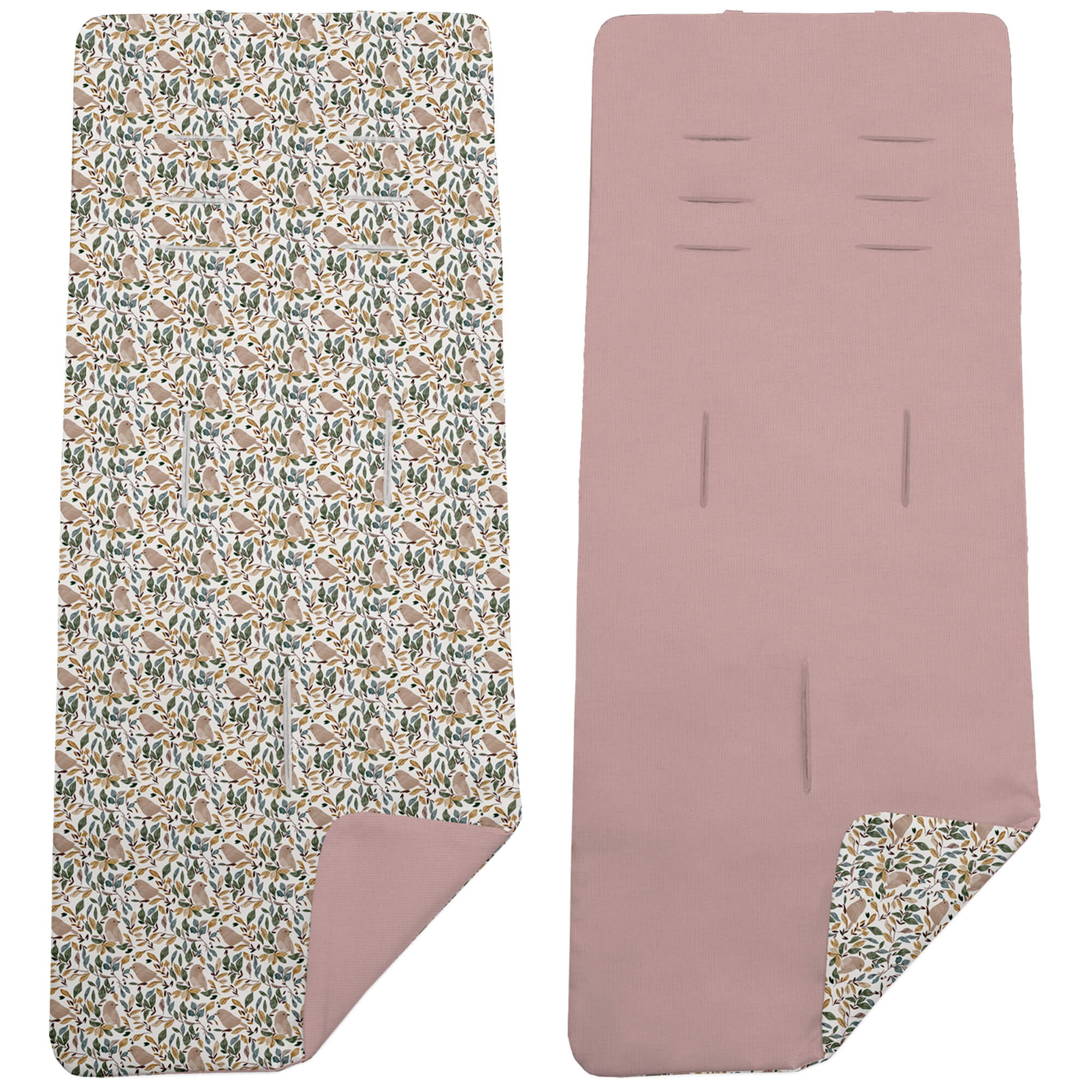Colchoneta para silla reversible en villela maquillaje y estampado Daren Colchoneta para silla reversible por un lado en villela de algodón color maquillaje y por el otro lado batista estampada diseño Daren