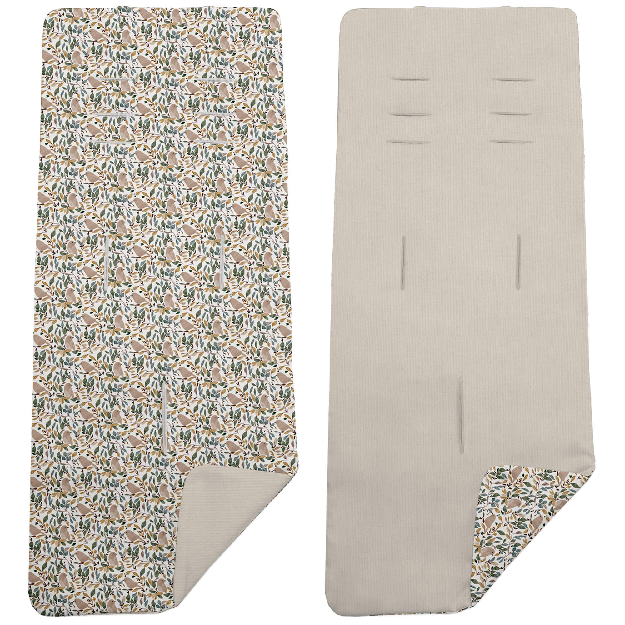 Colchoneta para silla reversible en villela tostado y estampado Daren Colchoneta para silla reversible por un lado en villela de algodón color tostado y por el otro lado batista estampada diseño Daren