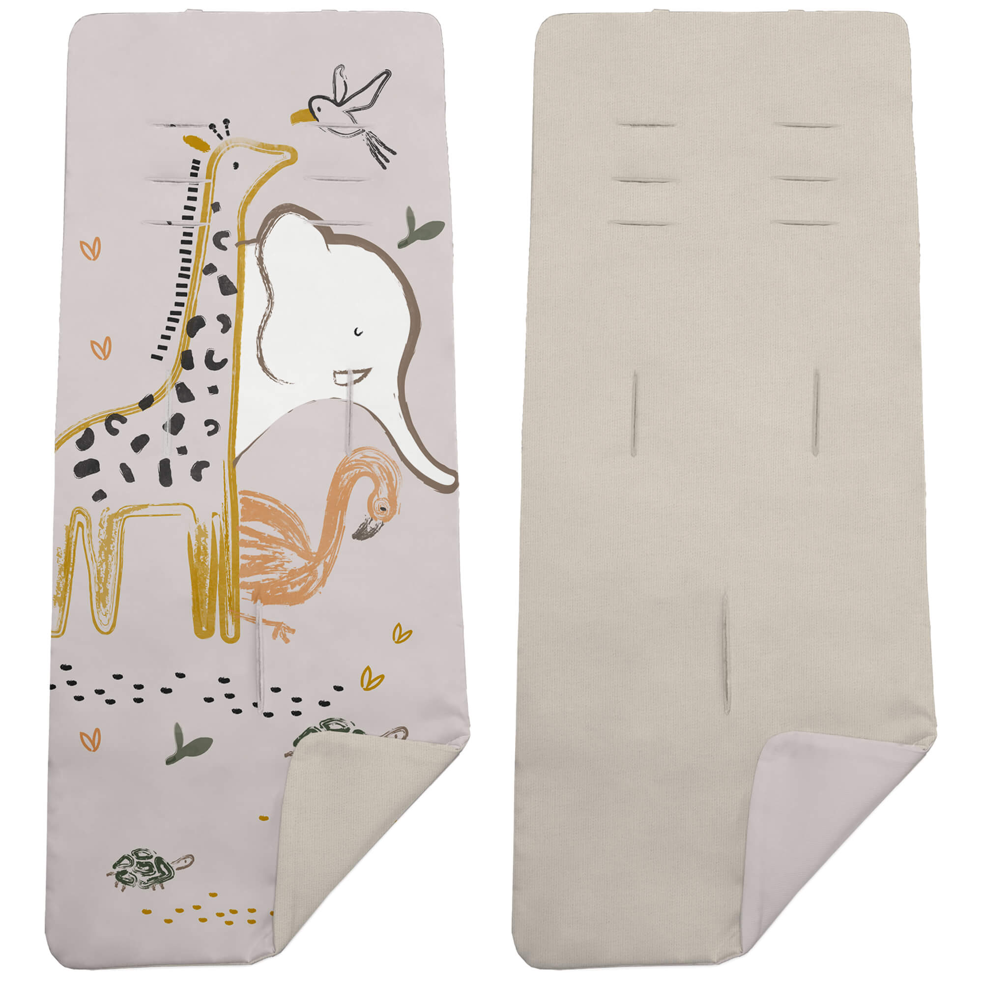 Colchoneta para silla reversible en villela tostado y estampado Leroy Colchoneta para silla reversible por un lado en villela de algodón color tostado y por el otro lado batista estampada diseño Leroy