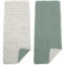 Colchoneta para silla reversible por un lado en villela de algodón color verde y por el otro lado batista estampada diseño Gala