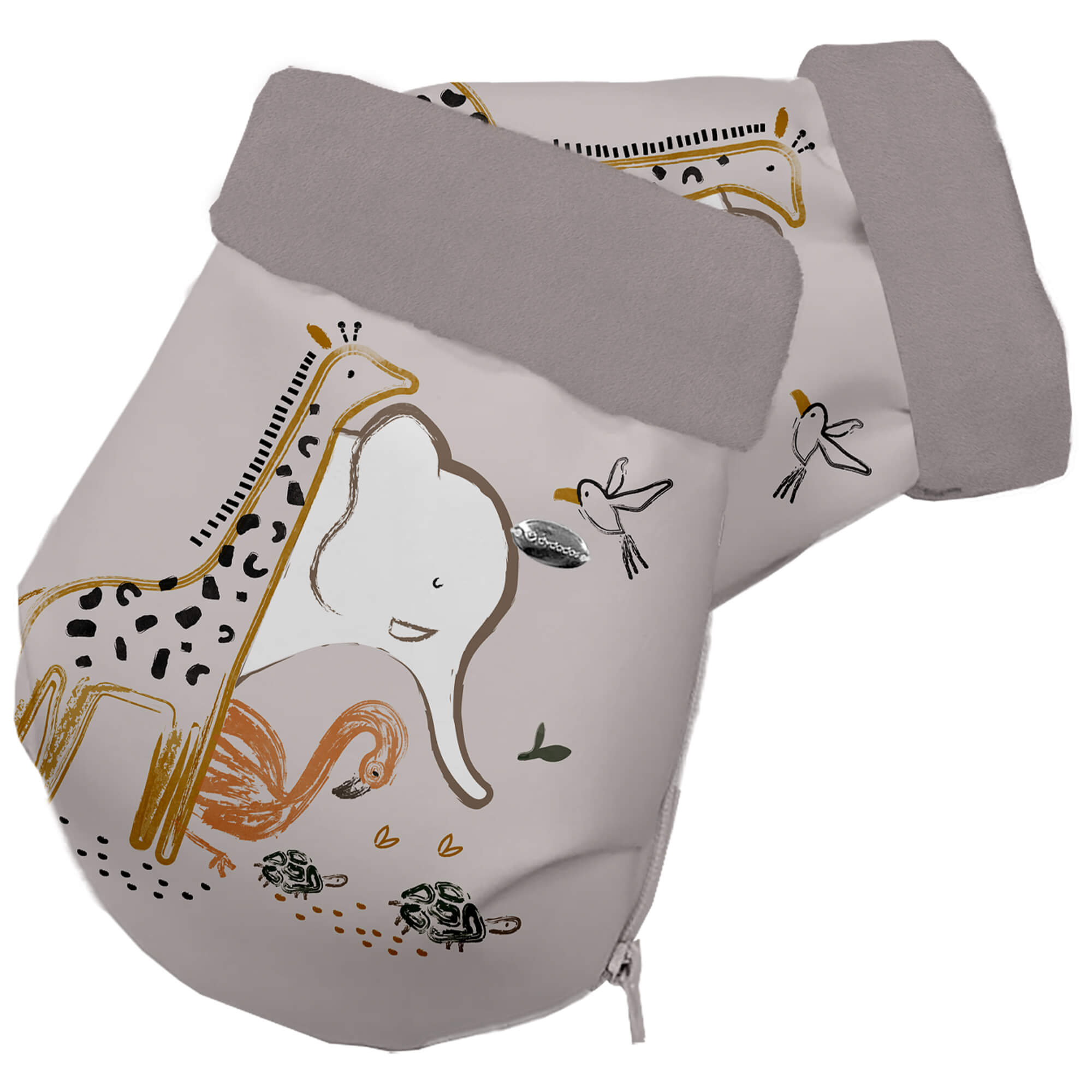 Guantes en tejido polipiel estampada pelo arena Leroy Guantes colección Leroy arena en tejido polipiel estampada