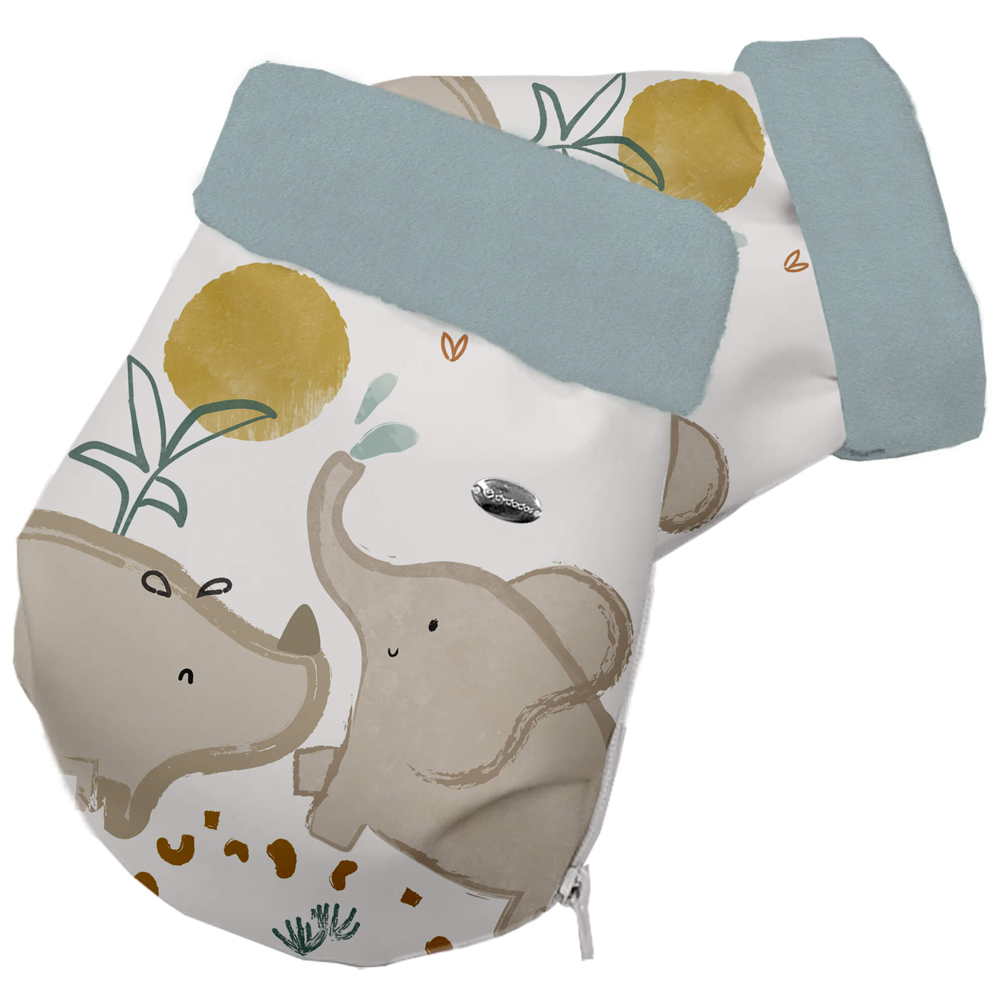 Guantes colección Guillen azuleto en tejido polipiel estampada