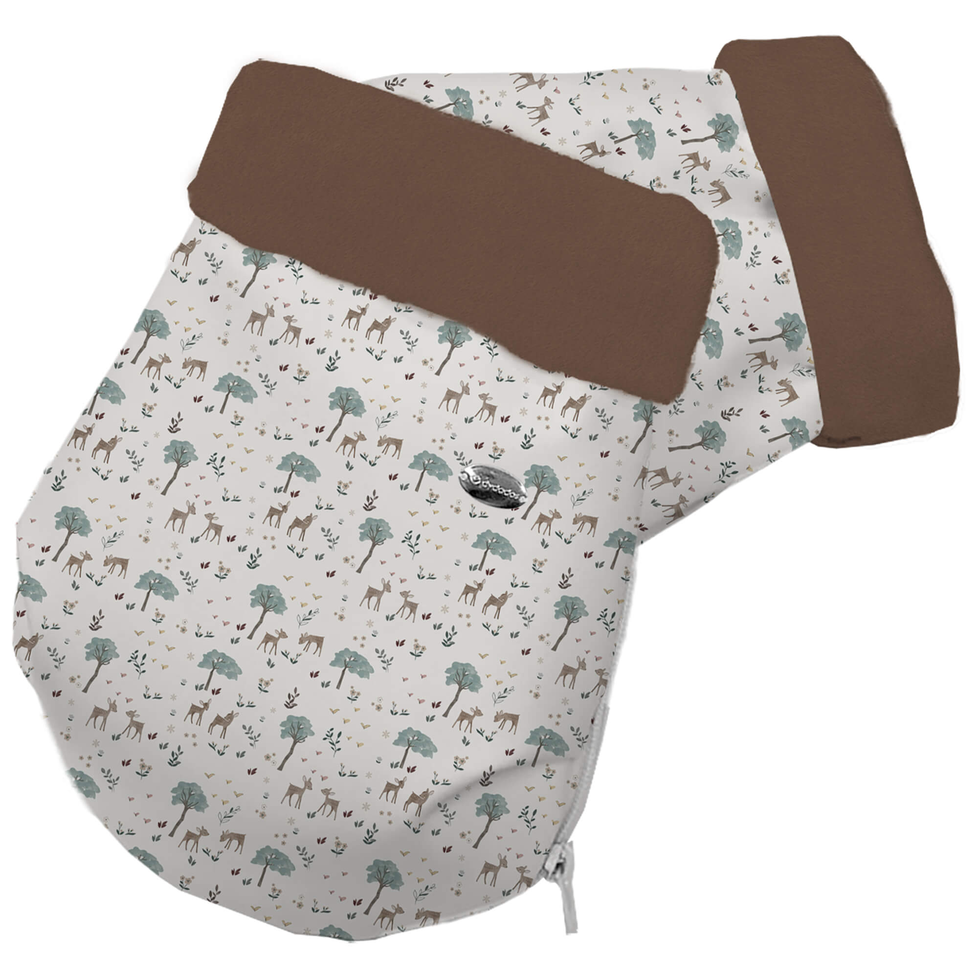 Guantes colección Benny marrón en tejido polipiel estampada