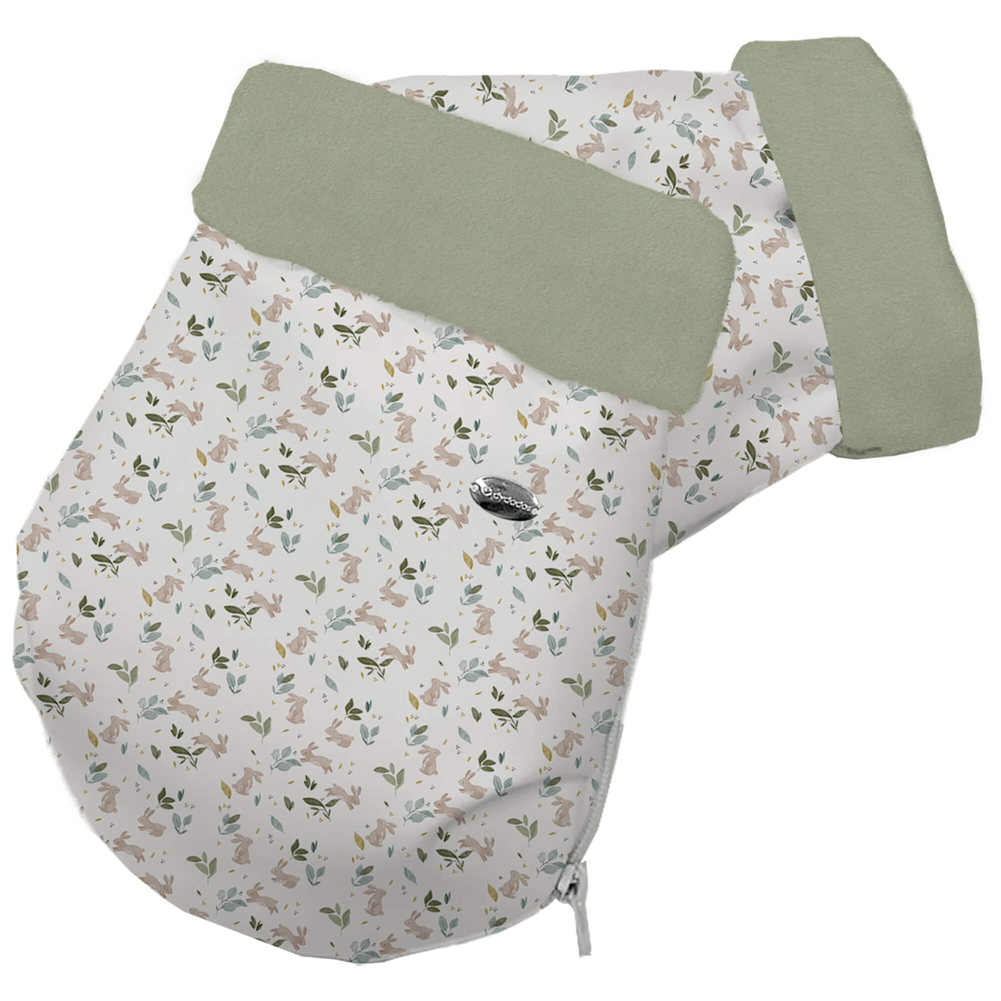 Guantes colección Cristel verde en tejido polipiel estampada