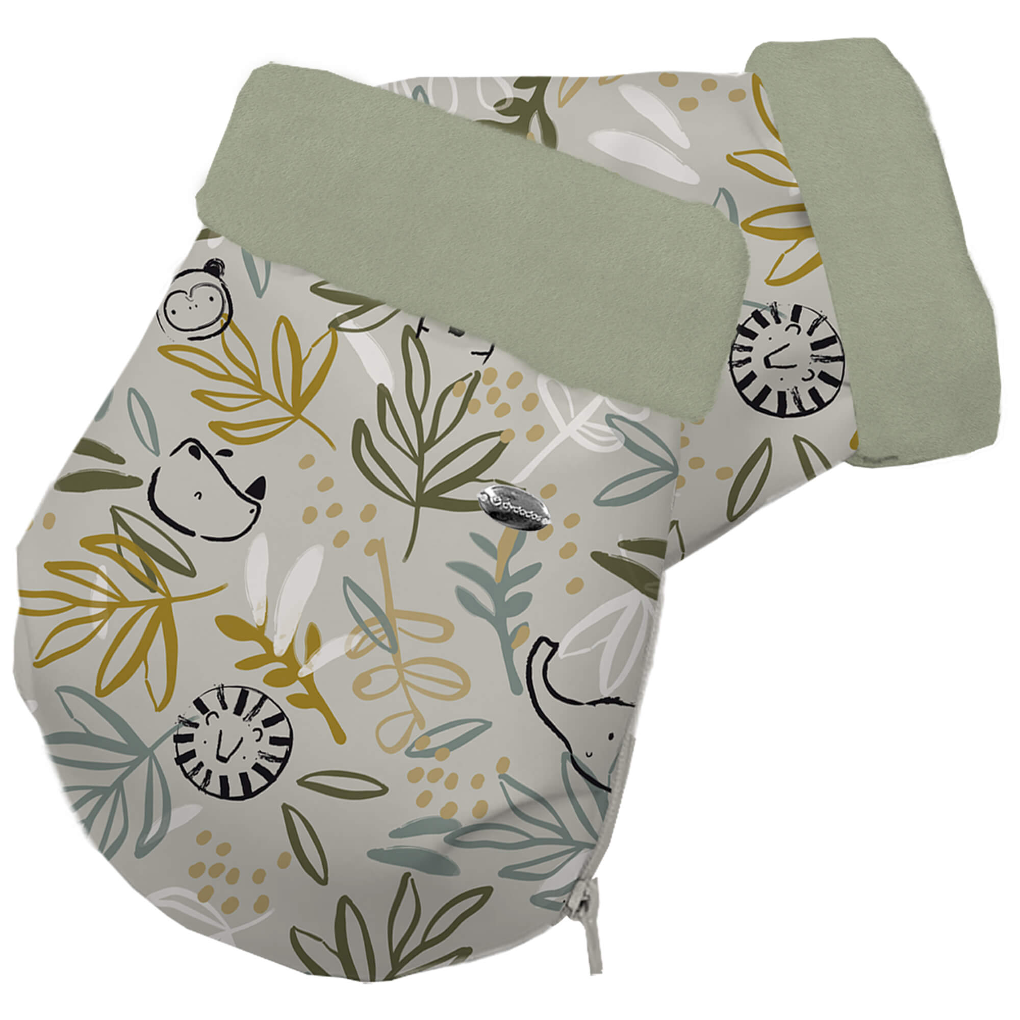 Guantes colección Marco verde en tejido polipiel estampada