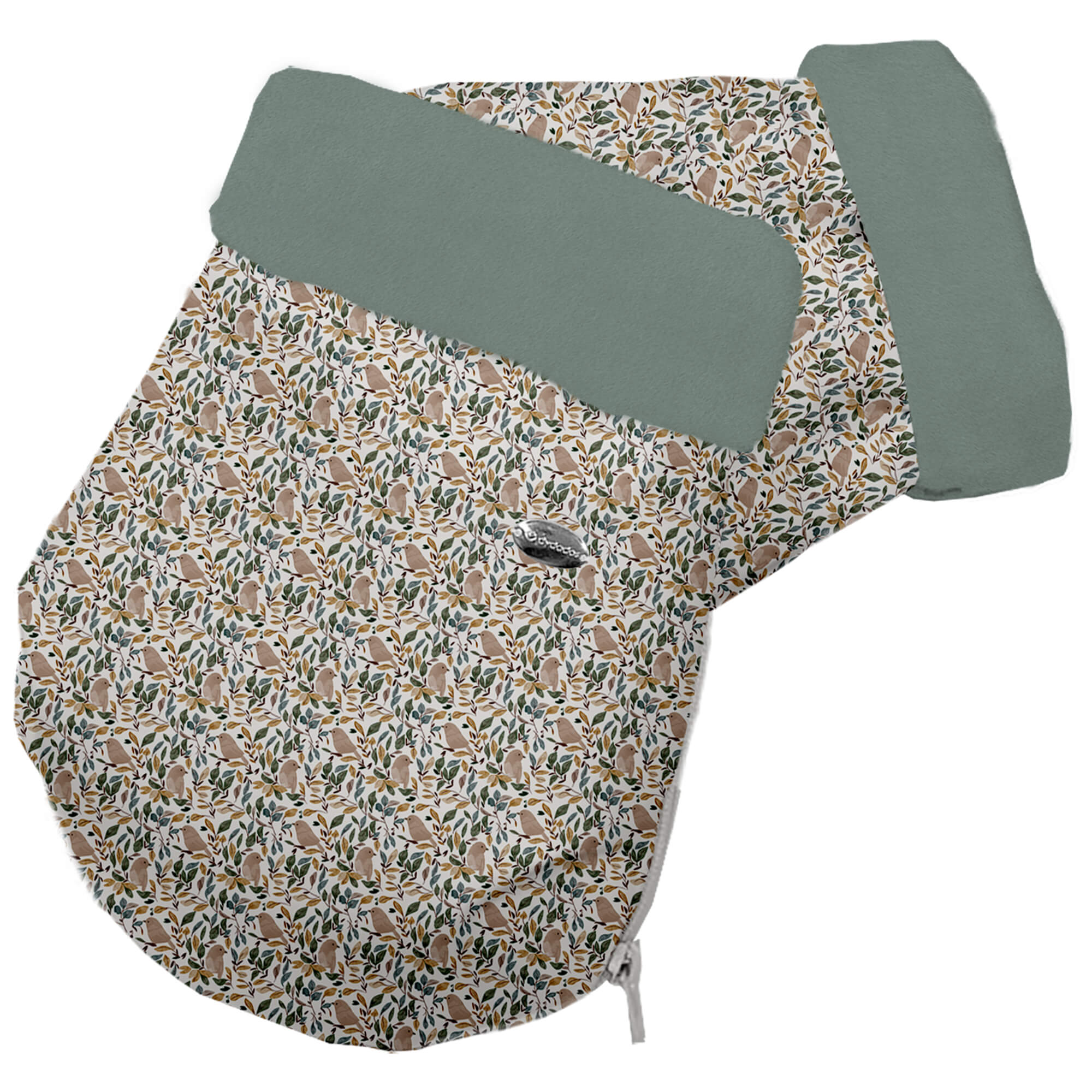 Guantes colección Daren verde en tejido polipiel estampada