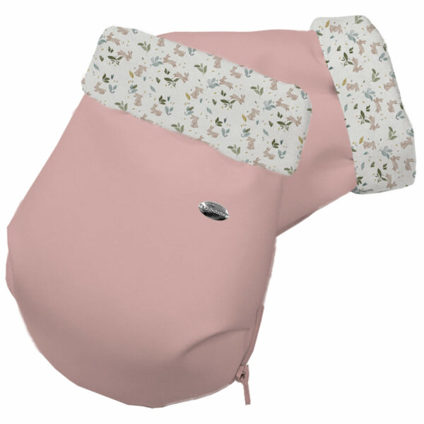 Guantes en tejido polipiel rosado