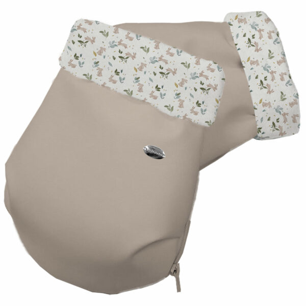 Guantes en tejido polipiel tostado