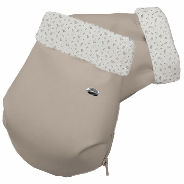 Guantes en tejido polipiel tostado