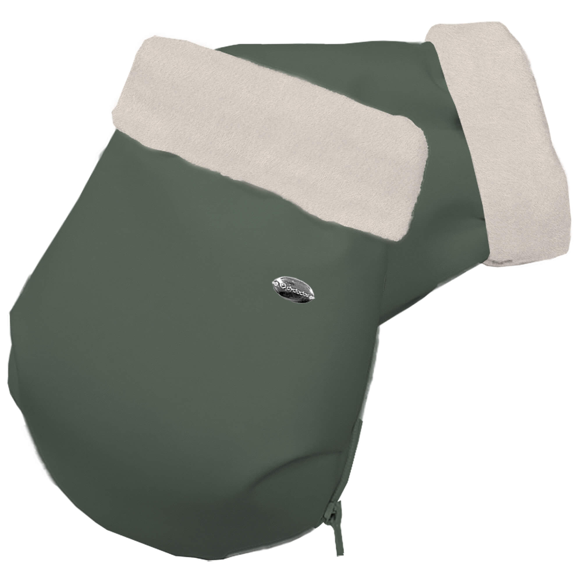Guantes Polipiel verde Pelo crudo Guantes en polipiel lisa color verde