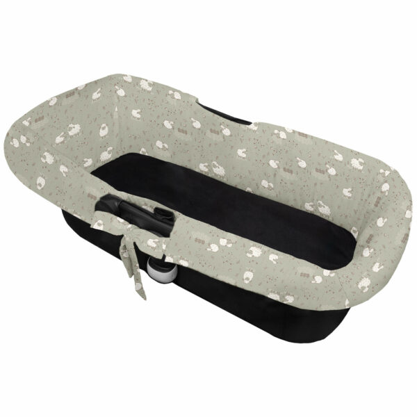 Interior de capazo modelo universal de lazadas en tejido estampado diseño Ovejas Doly