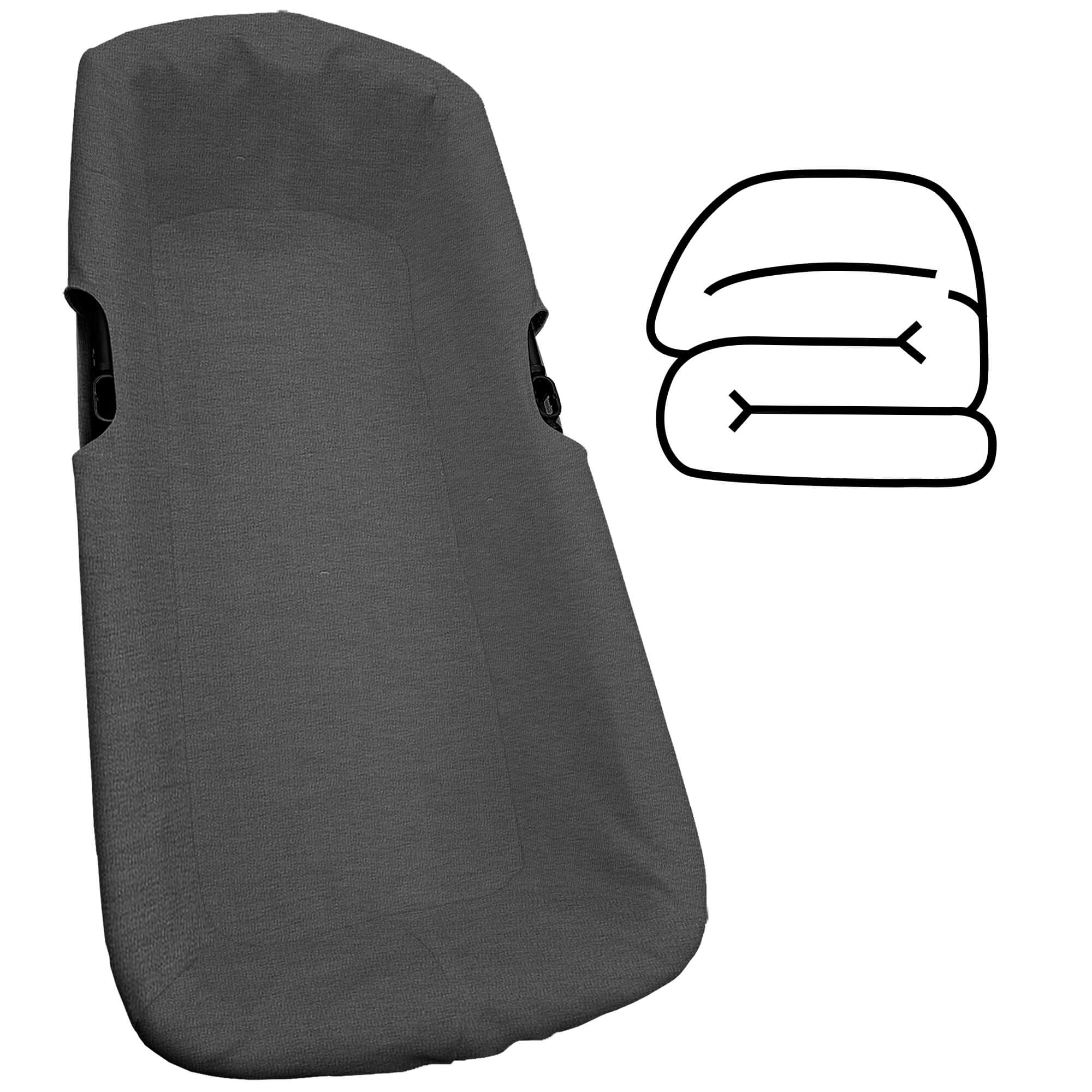 Interior de capazo modelo universal con relleno en tejido villela de algodón color gris marengo