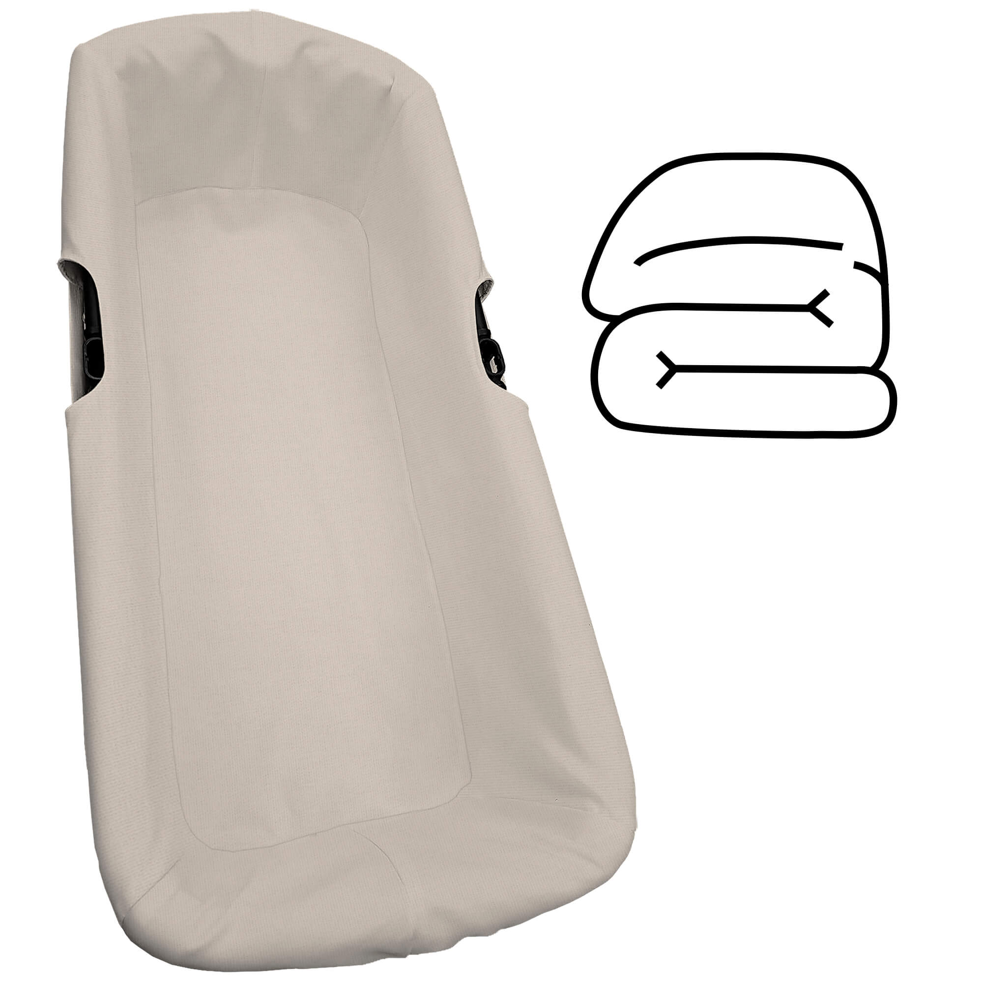 Interior de capazo modelo universal con relleno en tejido villela de algodón color tostado