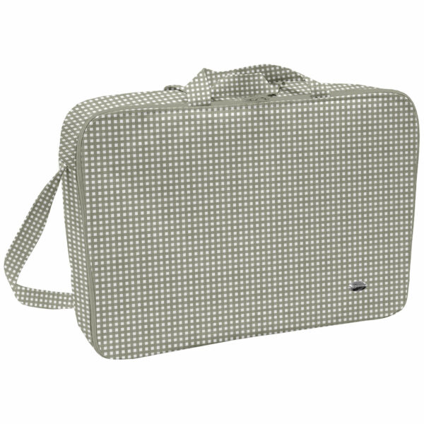 Maleta en tejido estampado diseño vichy Doly