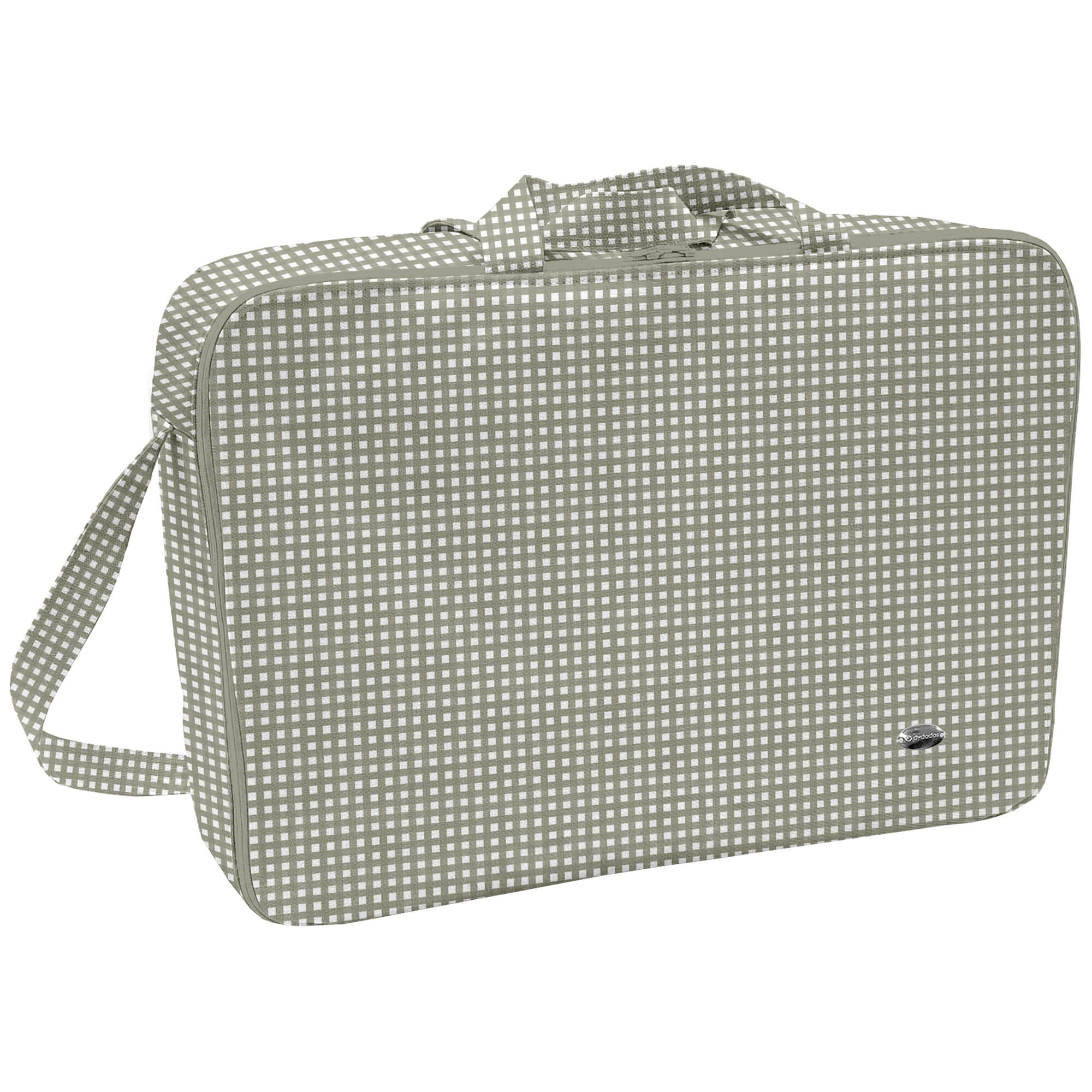 Maleta Grande tejido estampado vichy Doly Maleta en tejido estampado diseño vichy Doly