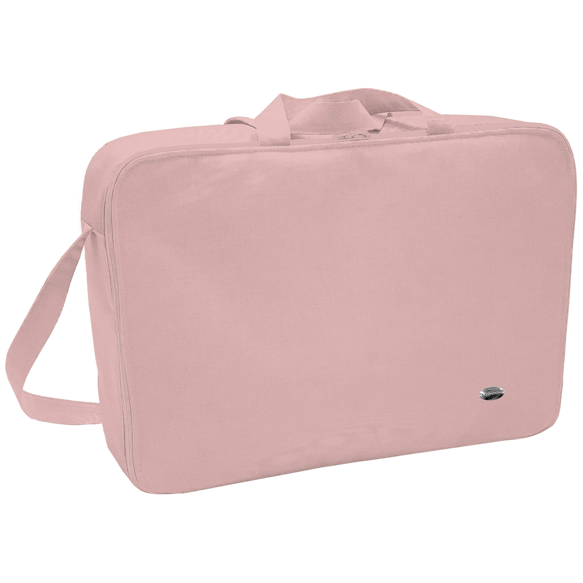 Maleta pequeña en tejido polipiel rosado