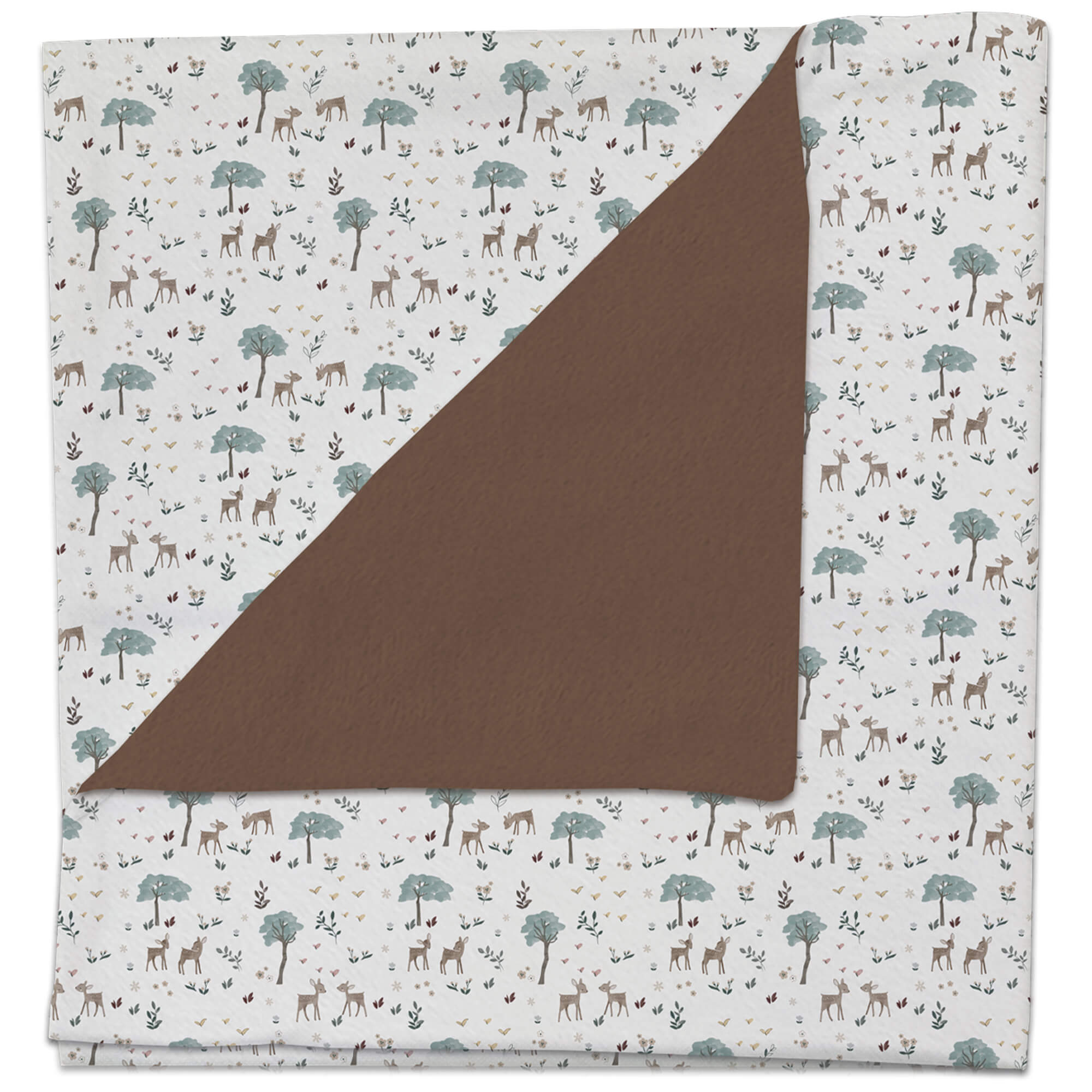 Manta pelo estampado Benny por el otro lado pelo marrón