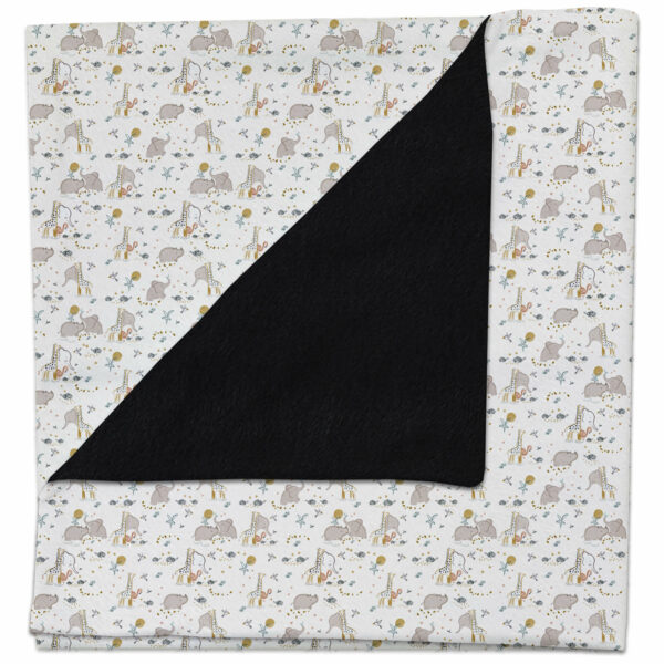 Manta pelo estampado Leroy por el otro lado pelo negro