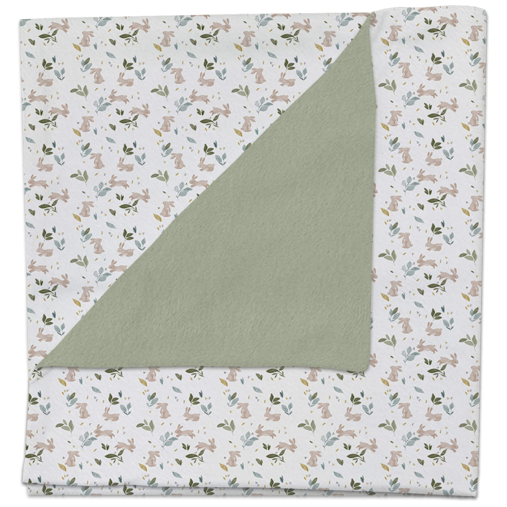 Manta pelo estampado Cristel por el otro lado pelo verde