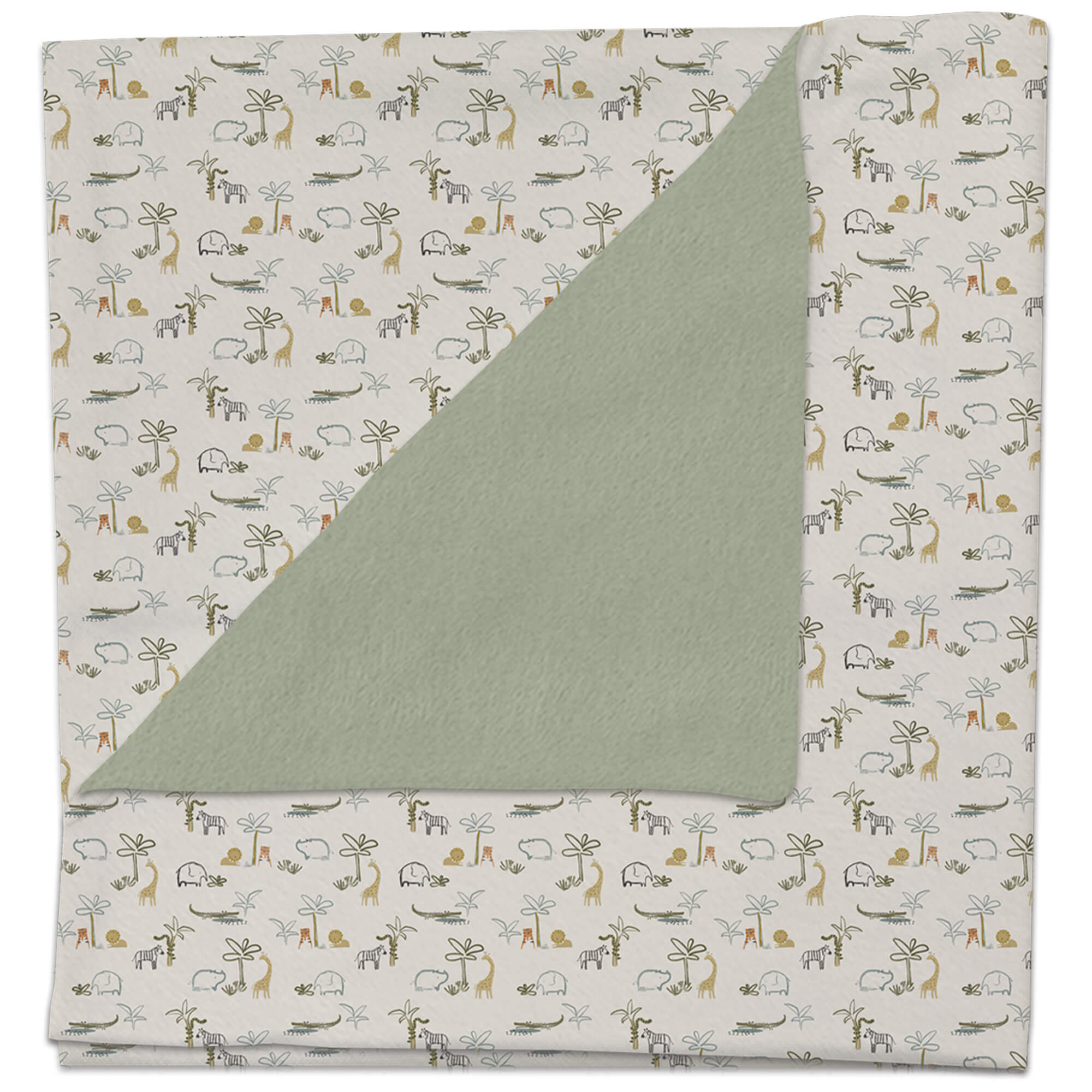 Manta pelo verde Henry Manta pelo estampado Henry por el otro lado pelo verde