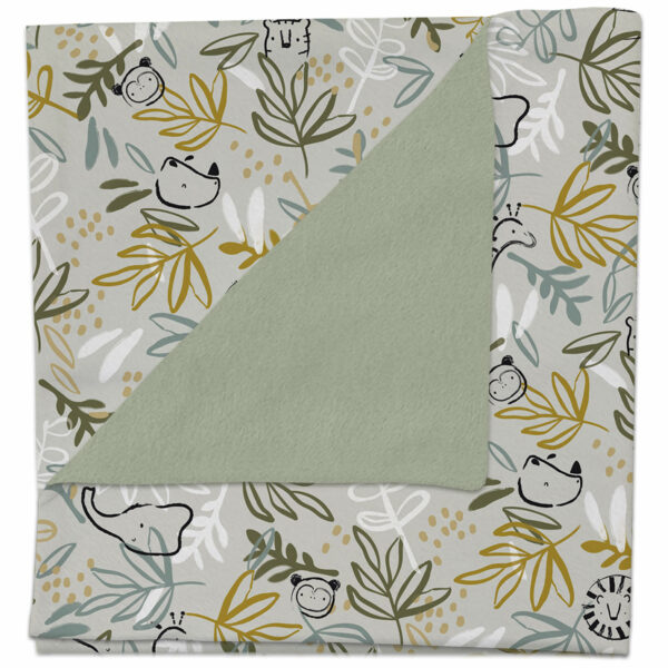 Manta pelo estampado Marco por el otro lado pelo verde