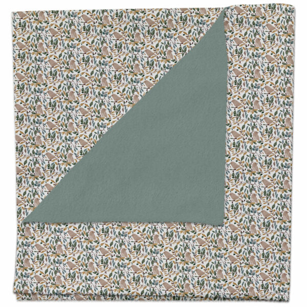 Manta pelo estampado Daren por el otro lado pelo verde safia