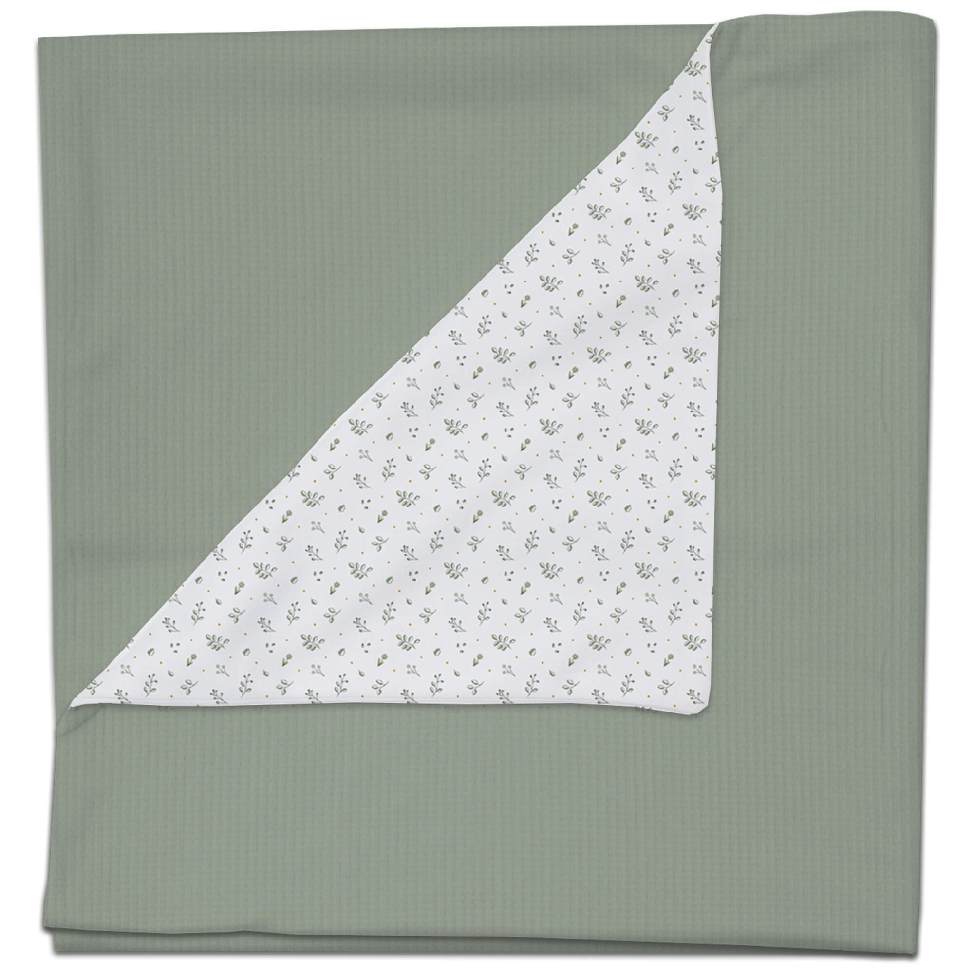 Manta puzzle verde pelo Luan Manta en tejido de algodón puzzle verde