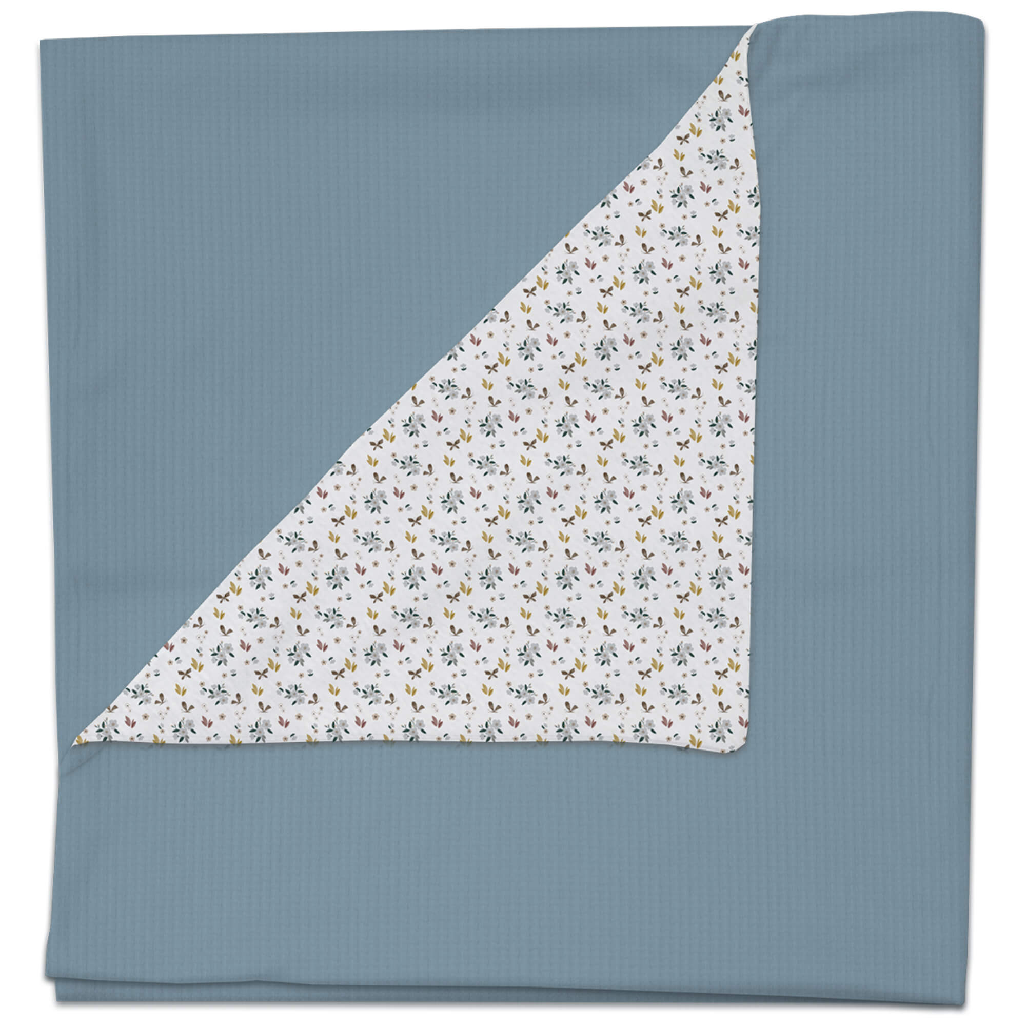 Manta serker azul pelo Zoe Manta en tejido de algodón serker azul