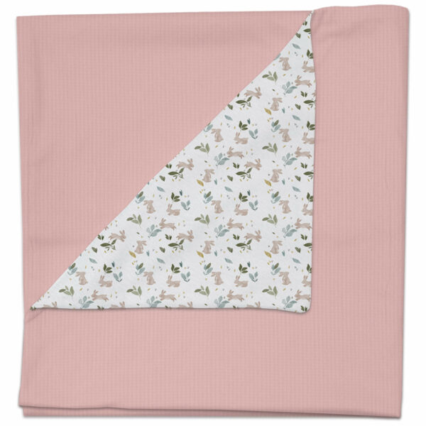 Manta en tejido de algodón serker rosa