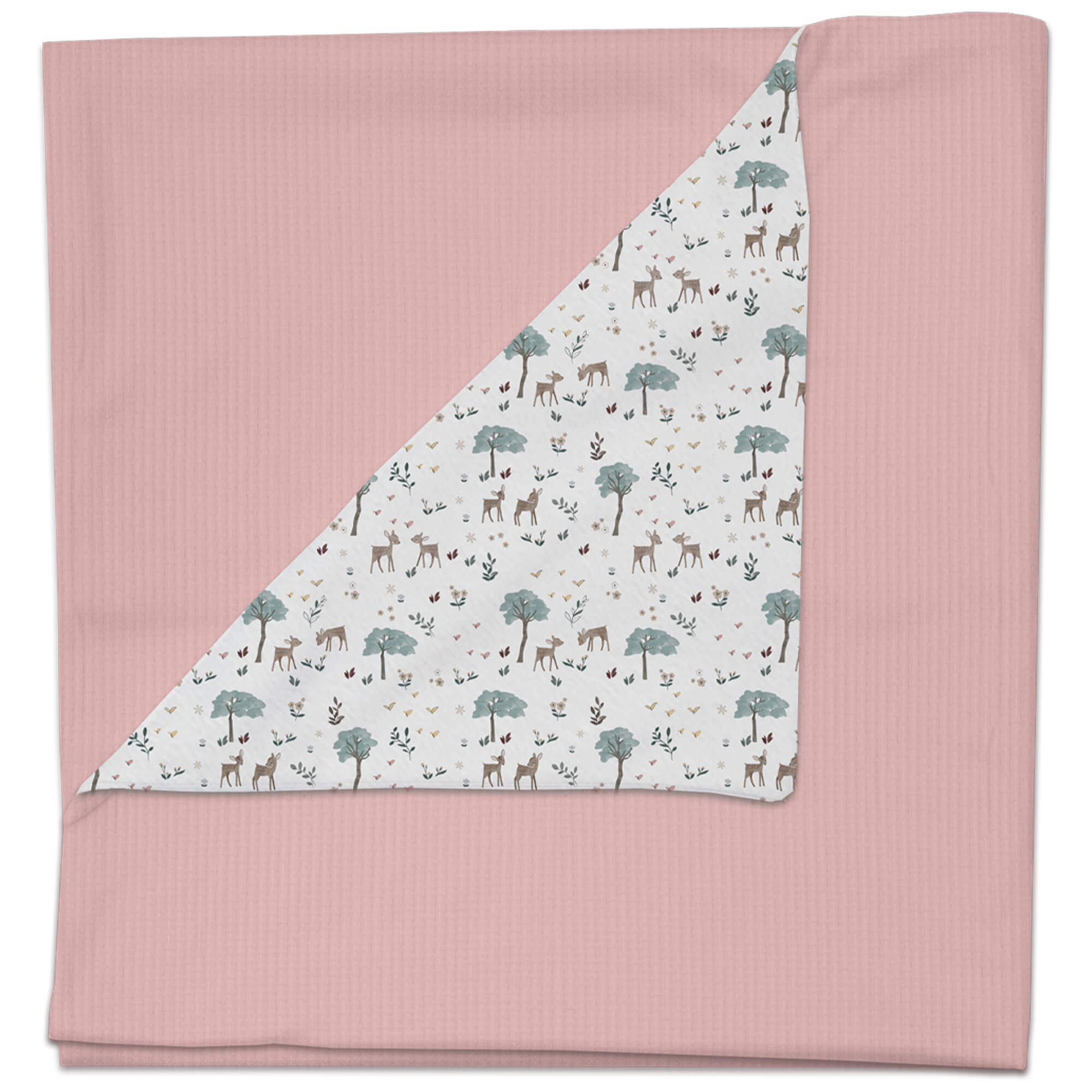 Manta en tejido de algodón serker rosa