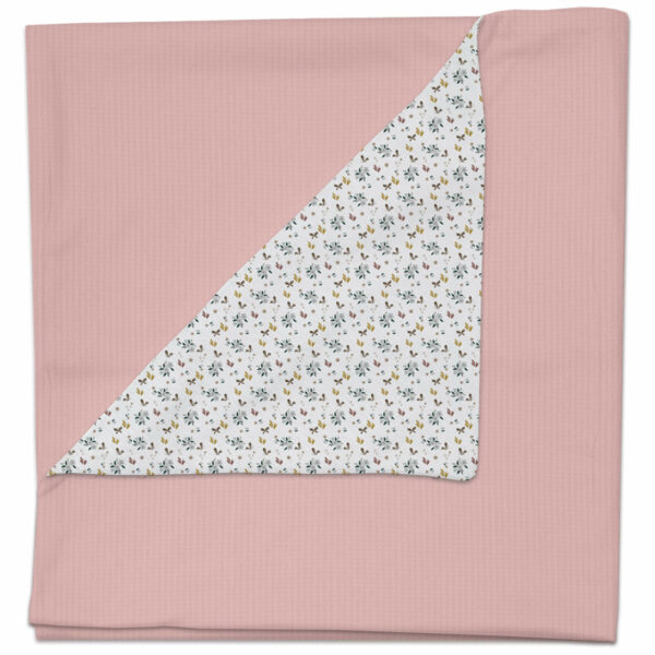 Manta en tejido de algodón serker rosa