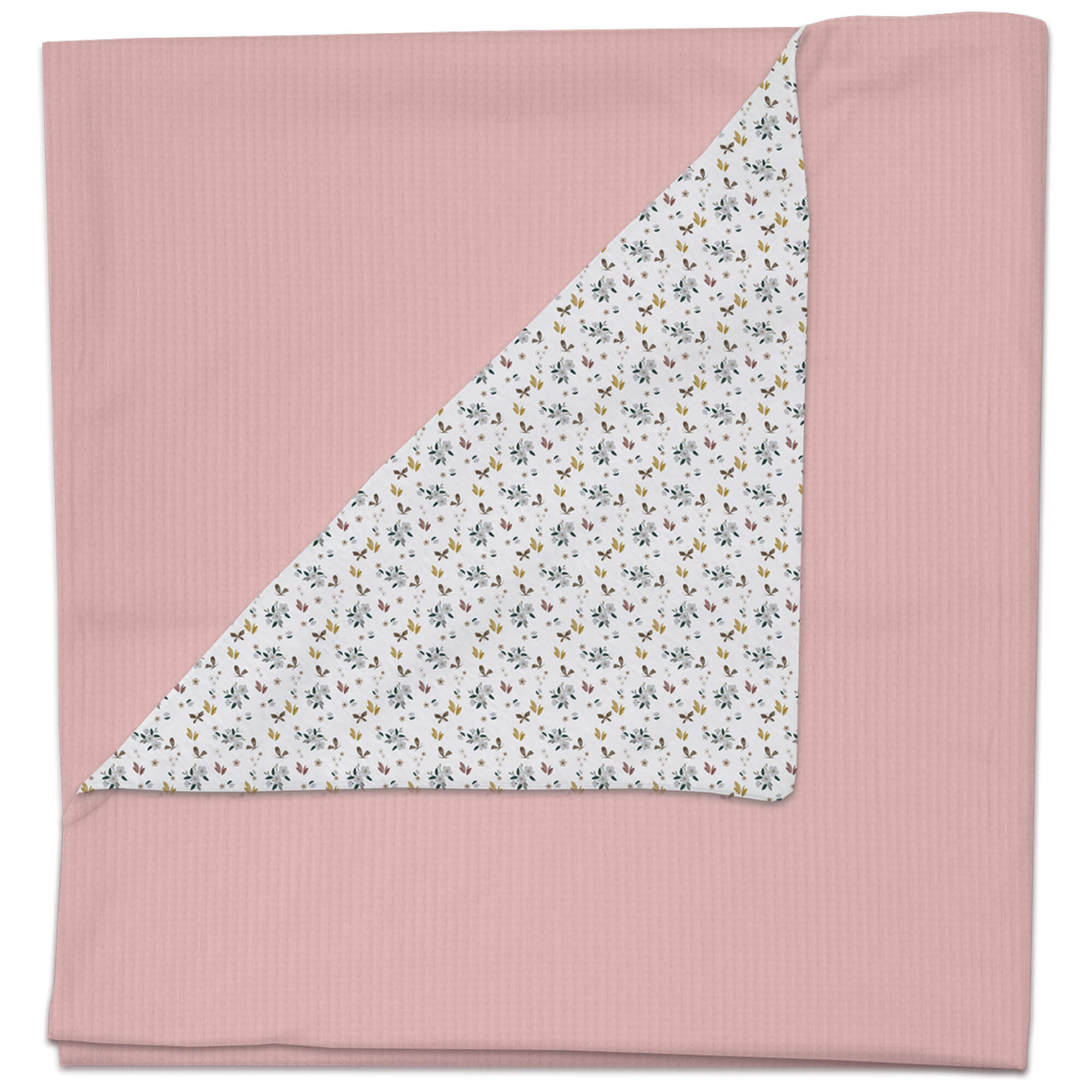 Manta serker rosa pelo Zoe Manta en tejido de algodón serker rosa