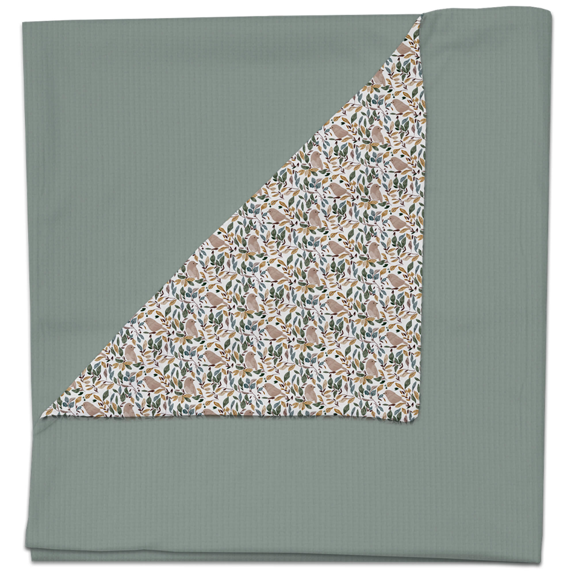 Manta serker verde pelo Dylan Manta en tejido de algodón serker verde