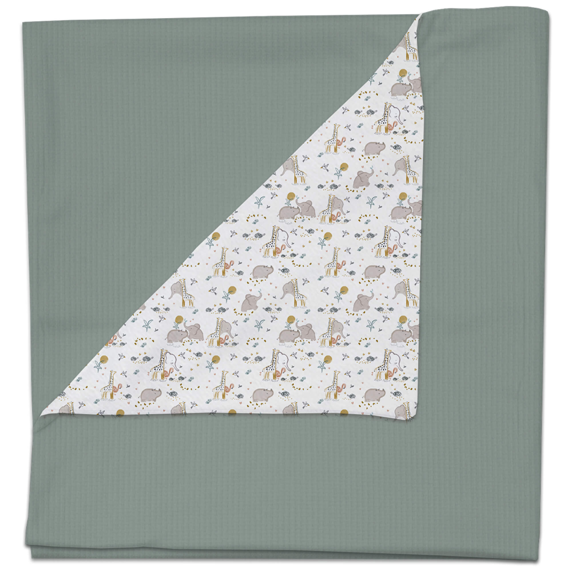 Manta serker verde pelo Erick Manta en tejido de algodón serker verde