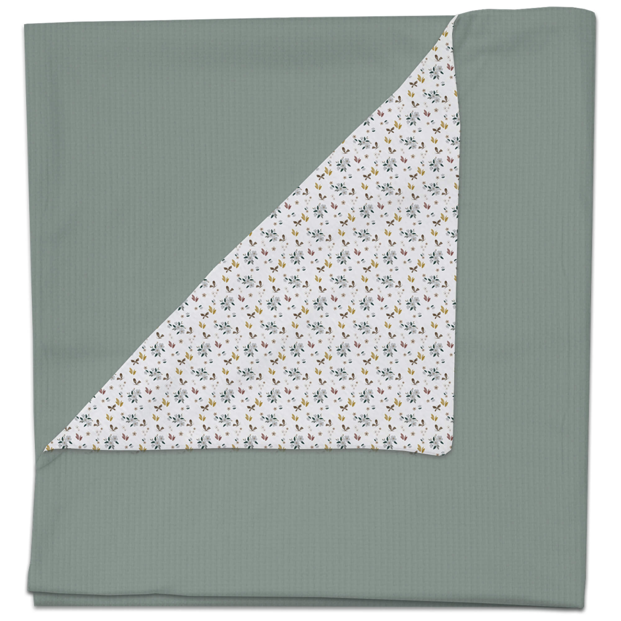 Manta en tejido de algodón serker verde