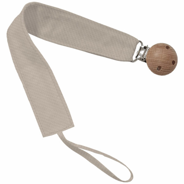 Pinza de Chupete en tejido bambula de algodón; Bambula tostado