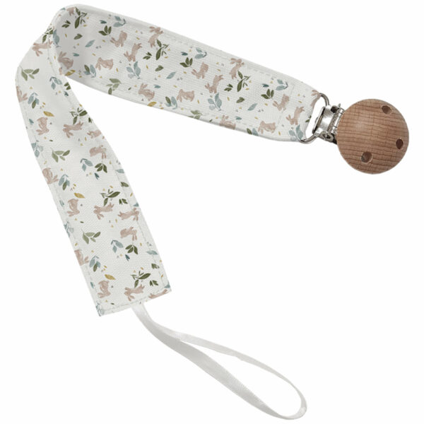 Pinza de Chupete en tejido villela estampada colección Cristel y Altea