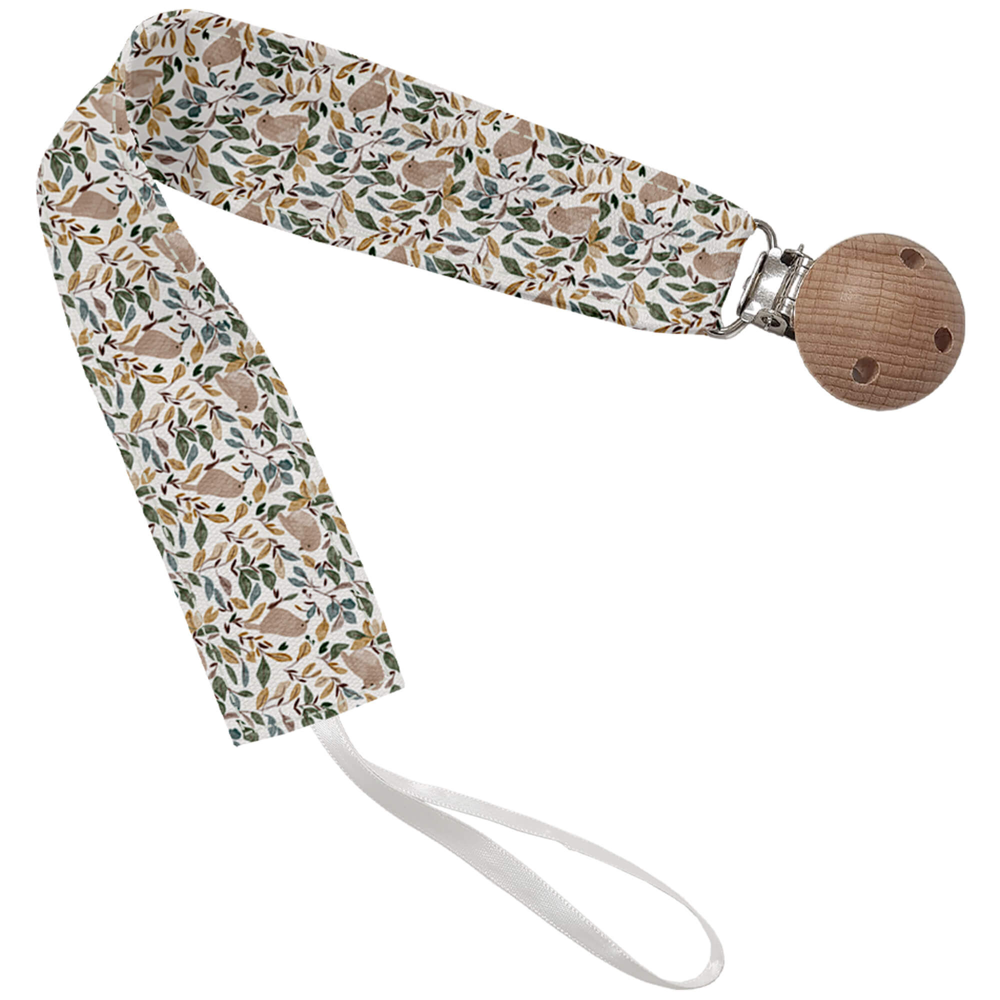 Pinza de Chupete Daren y Dylan Pinza de Chupete en tejido villela estampada colección Daren y Dylan