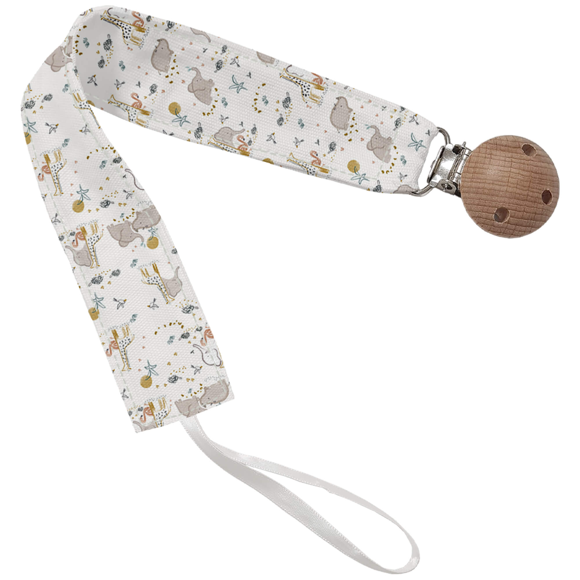 Pinza de Chupete en tejido villela estampada colección Guillen