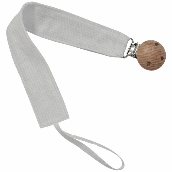 Pinza de Chupete en tejido piqué de algodón; Puzzle gris